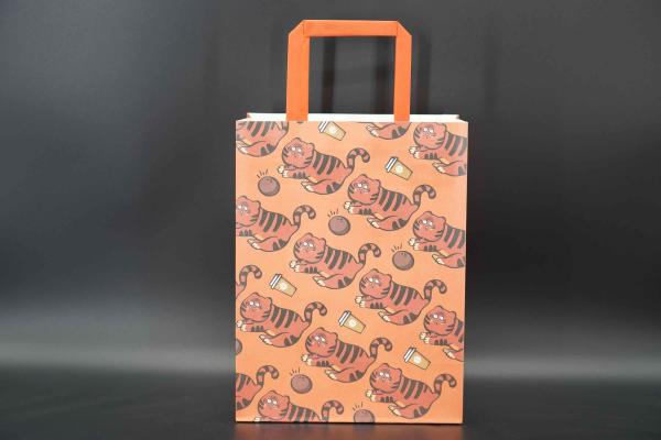 Quality Packaging Kraft Paper Carrier Bags Printing Custom Restaurant Paper Bags for sale