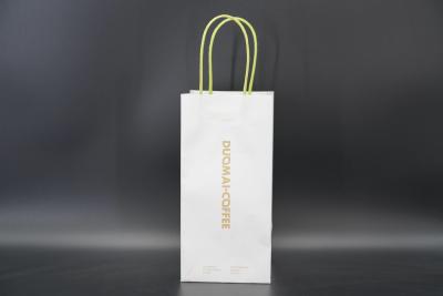 China OEM Takeout Kraft Paper Bags With Twisted Handles Single Cup Paper Bag for sale