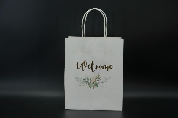 Quality ODM Handle Paper Bags Sustainable Custom Kraft Shopping Bags Lightweight for sale