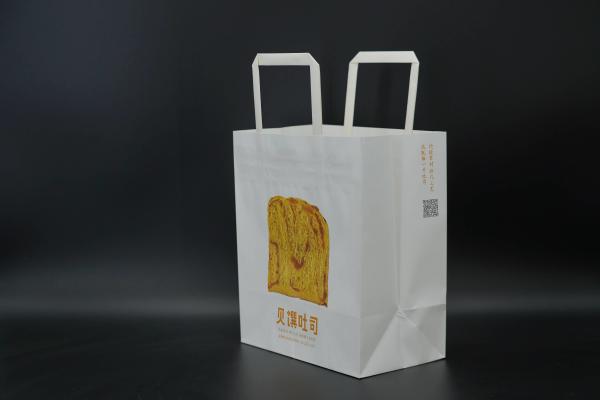 Quality Custom Printing Kraft Paper Bread Bags Organic Food Packaging Paper Bags for sale