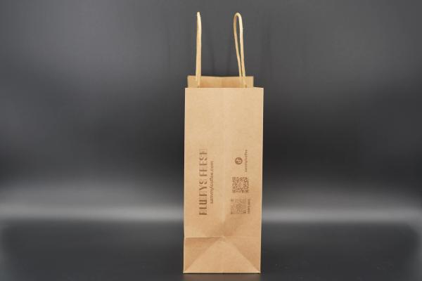 Quality Takeaway Eco Paper Bags Brown Kraft Paper Shopping Bag Customized for sale