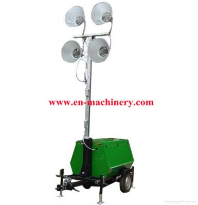 China Vehicle-mounted Portable Outdoor Light Tower,handbrake mobile lighting tower for sale