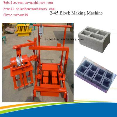 China Portable Brick Making Machine Block Forming Machine with Moulds Movable 2-45 new type for sale