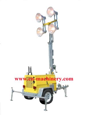 China Mobile Light Tower Generator Hand Elevated Solar Type Lighting Tower for sale