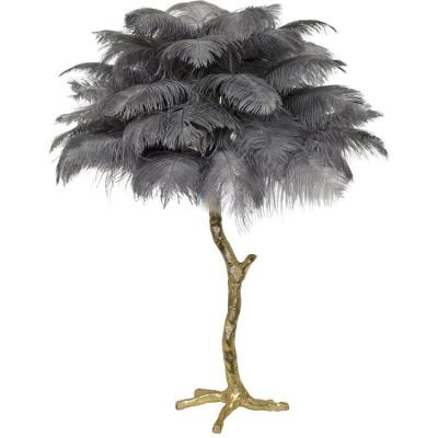China Tree Stand Copper ODM Ostrich Feather Lamp For Hotel Villa for sale