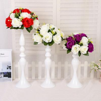 China Table wedding centerpieces decorative flower vase pillar shape flower vase for wedding decor for sale