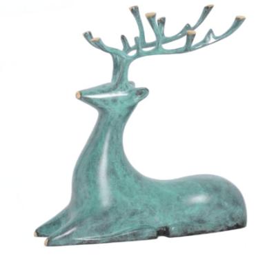 China 410x270mm Metal Tabletop Deer Statues For Home Decor for sale