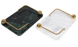 China Metal Frame Handle 400x285mm Decorative Display Trays for sale