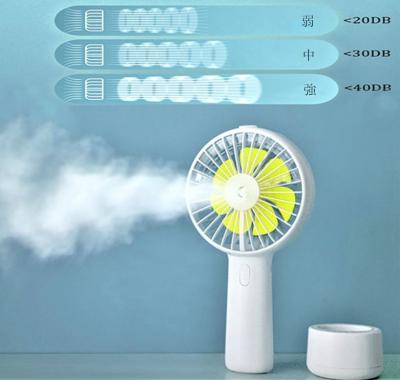 Китай Ручной вентилятор 4W брызг влаги 2000mAh с низкопробным держателем продается