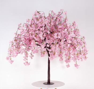 China OEM Pink 130cm Height Faux Cherry Blossom Tree Fiberglass Plastic for sale
