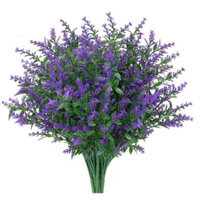 China 34cm Length Artificial Lavender Flower 7 Forks With Iron Wire for sale