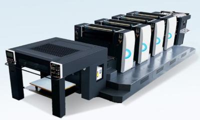 China Automatische Hoge snelheid Vier Kleurenblad Fed Printing Machine 13000shipping en behandeling met UV Te koop