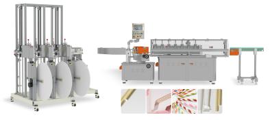 China comprimento de 1200mm 3 dobras de 60m/Min Paper Drinking Straw Machine à venda