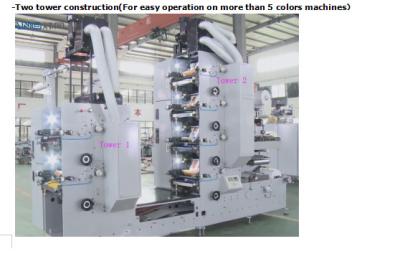 China 450mm Flexo Label Printing Machine Flexographic UV Adhesive Label Printer for sale