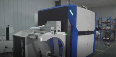 China Impresora de chorro de tinta curable ultravioleta automática de la etiqueta LED de Digitaces 50m/Min en venta