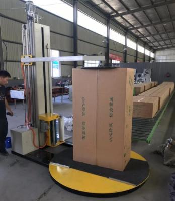 China Double Chain 40 Loads/H PLC Stretch Pallet Wrapper 12rpm for sale