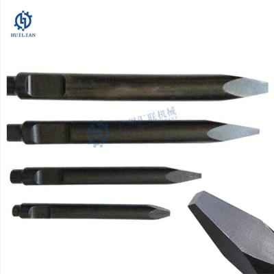 China Hydraulic Breakers Parts 135mm Wedge Blunt Cone Moil Type Chisel Excavator Hydraulic Beaker Hammer for sale