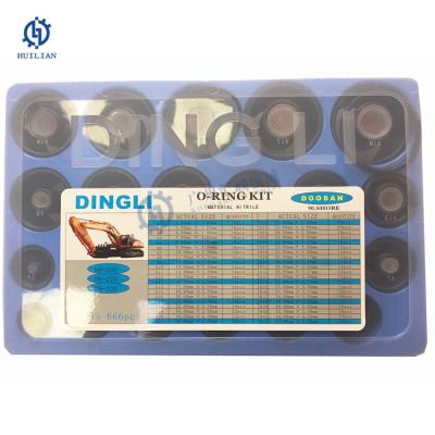 China Excavator DH Dingli O Ring Kit Rubber O-ring Set Pack Nitrile Seals Oring Repair Rubber Box for sale