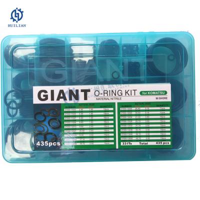 China Blue Box 435pcs Komatsu Series PC Giant O Ring Kit nitrile Big Box For Excavator for sale