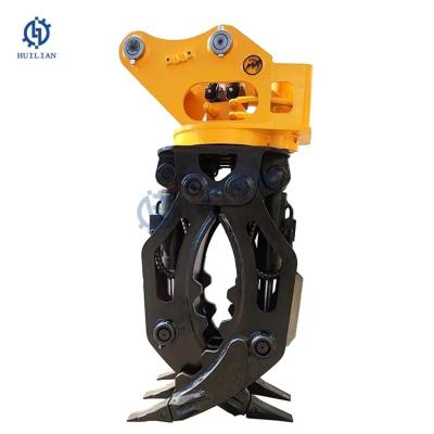 China Hydraulic Rotating Gripper Wooden Log Grab Stone Grapple For EX200-5 EX300-5 EX330-5 EX330LC-5 EX370-5 Excavator for sale