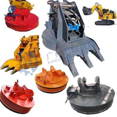 China Hydraulic Magnet Electromagnetic Sucker For 18-35 Tons PC200-7 R200 R210LC EX130 EX300 Excavator Parts for sale