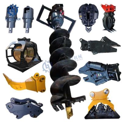 China 2T 3T 5T 8T 12T 15T 16 Ton 18T 20T 24T 25T 30T 36T Excavator Attachment Auger Drill For Komatsu PC150 PC160 PC180 PC360 for sale