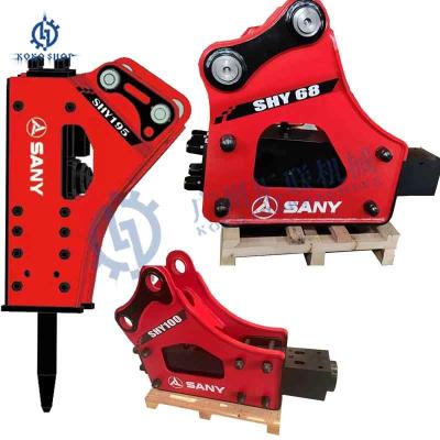 China Original SANY SHY45 SHY53 SHY68 SHY75 SHY100 Hydraulic Breaker Jack Hammer For 1-16 Tons SANY Excavator Attachments for sale
