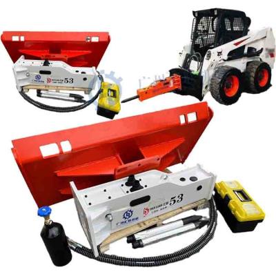 China Customized Loader Attachment Silenced Hammer with Chisel 53mm Hydraulic Skid Steer Breaker for Mini Loader for sale