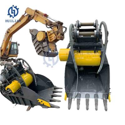 China 20tons Construction Machine Attachment Crushing Buckets Stone Rock Crusher Bucket for Excavator for sale