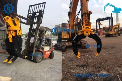 China Road Construction Hydraulic Grabs For Excavators Wood Crawler Digger Parts for sale