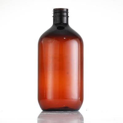China Boston Round Amber Spray Glass Bottle 500ML Refillable for sale