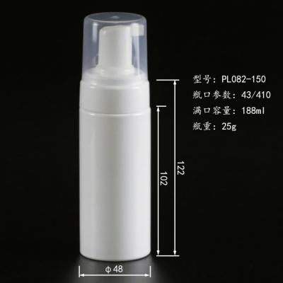 China PET White 150ml Empty Shower Gel Bottles With Foam Dispenser for sale