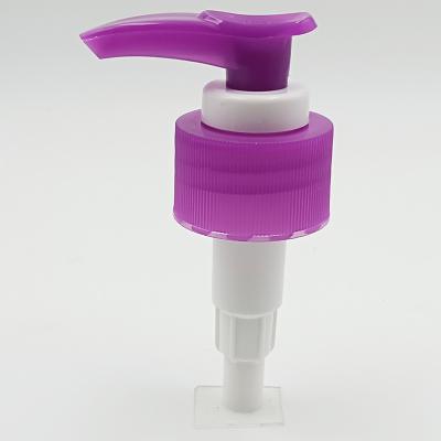 China 28/410 Purple Rotatable Plastic Lotion Pump For Hair Washing for sale