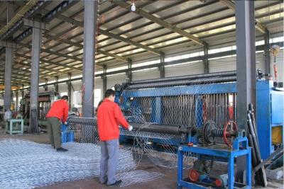 China Automatic Hexagonal Gabion Wire Mesh Machine 2.5m 3m 4.3m Length 100*120mm Hole Size for sale