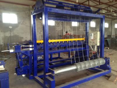 China Hinged Joint Cattle Grassland Fence Machine Blue Color 2400mm Width Steel for sale