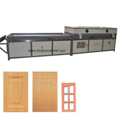 China Semi-automatic PVC film wood veneer vacuum membrane press machine for cabinet WPC door for sale