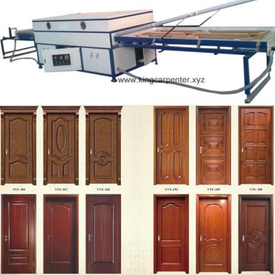 China Cheap woodworking PVC door cabinet skin Semi-auto Vacuum Membrane Press Machine for sale
