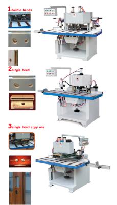 China Door lock hole mortise mortising machine with double heads single heads copy heads for sale