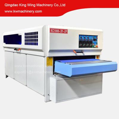 Cina KC1000-3YP-2R Solid wood door disc brush roller brush sanding machine MDF cabinet sanding machine for wood in vendita