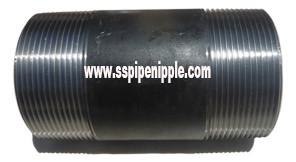 China Grade B 	Black Pipe Nipple  ERW Type   Welded Steel Pipe Nipples for sale