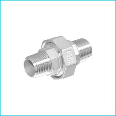China Anti Rust Stainless Steel Pipe Fittings Union Conical M/M  150LBS for sale