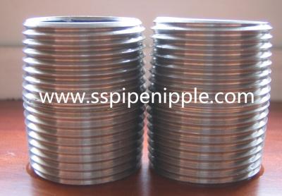 China Black Close Carbon Steel Pipe Nipples  NPT Customized 30mm--3000mm Length for sale