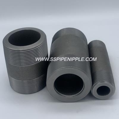 China Threaded  BLACK Steel Pipe Nipple High Strength Good Ductility /XH NIPPLES for sale