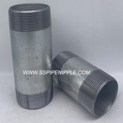 China Standard Size  Galvanized Steel Pipe Nipple  Male Thread 	Equal Shape for sale