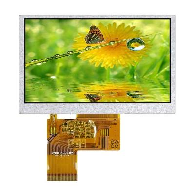 중국 4.3인치 24비트 RGB 사용자 지정 LCD 디스플레이 반사 터치 스크린 1000nits 판매용