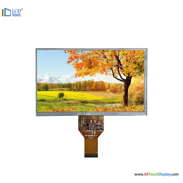 Quality 7 Inch TFT LCD 800x480 Resolution 400nits RTP RGB Interface LCD Screen for sale