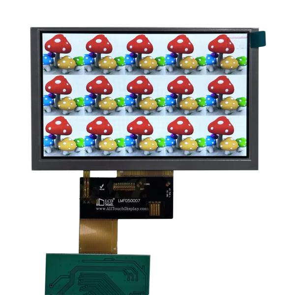 Quality 5 Inch WVGA TFT Display Screen With RGB Interface FPC Connector for sale