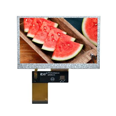 China 4.3 inch 480*RGB*272 TFT LCD Display with RGB Interfaces FPC Connector and 40PIN Connection Pin for sale