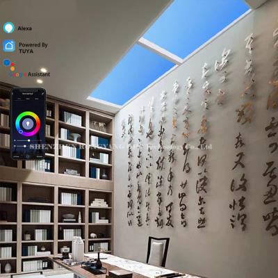 China Painel de teto com claraboia virtual Tuya regulável e prático 1150x140 multicenas à venda