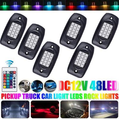 China Waterproof LED RGB Rock Lights Kit APP Control Multi Function for sale